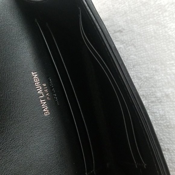 New Saint Laurent Cassandra Small YSL Envelope Nylon Wallet - Picture 11 of 13